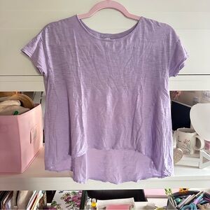 Old Navy Light Purple Girl’s Short Sleeve Cropped Loose Fit Top